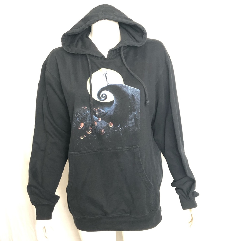 The nightmare before Christmas black pull over hoodie with pocket size large